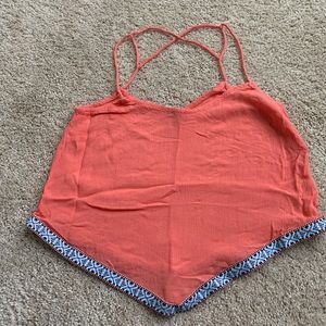 Super cute coral cropped top!